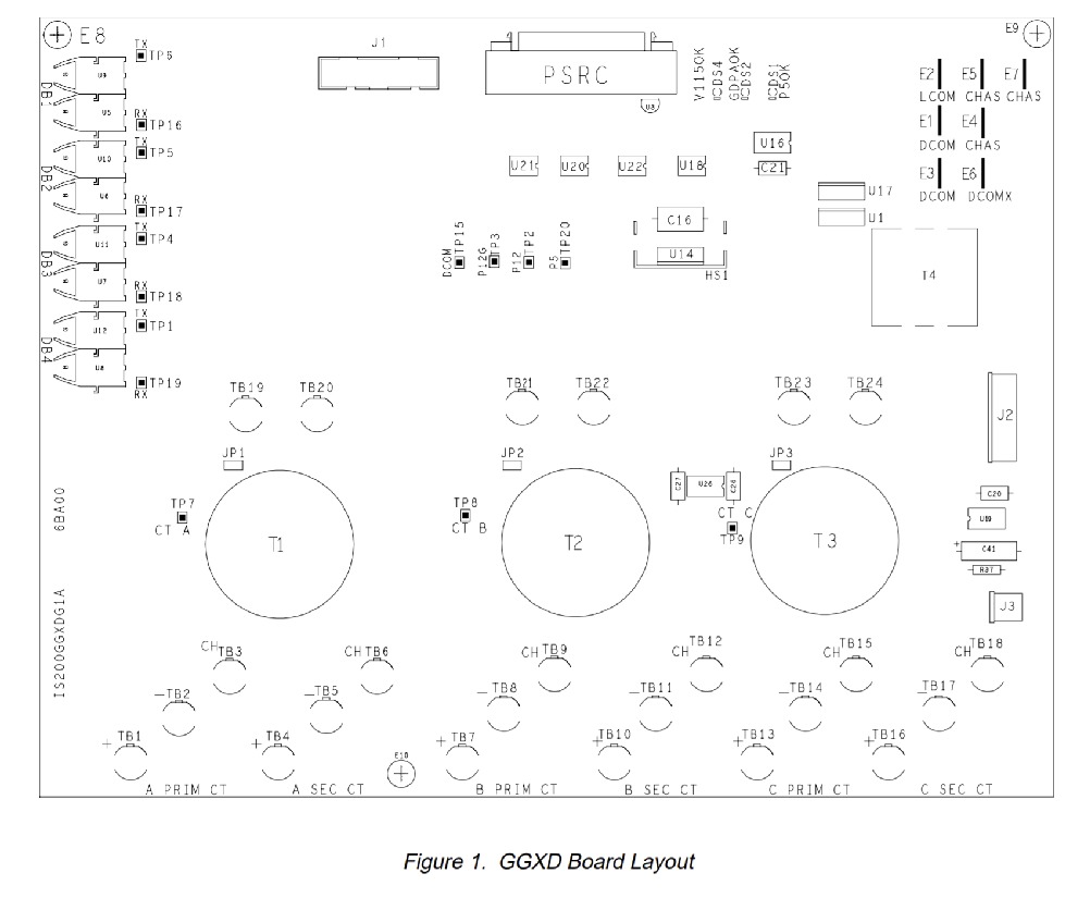 First Page Image of IS200GGXD Board Layout.pdf